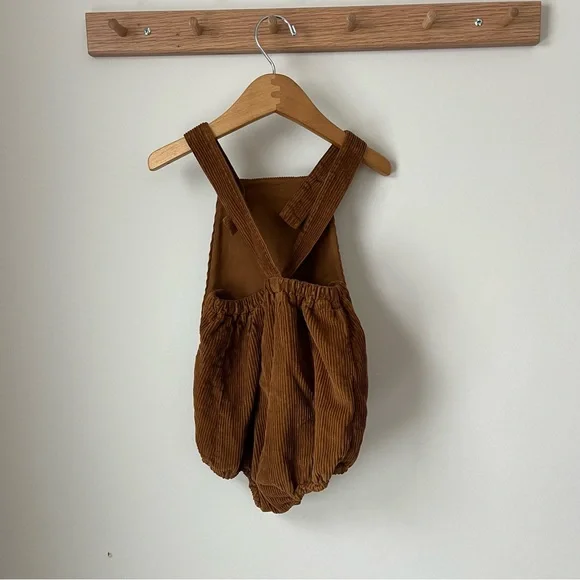 The simple folk corduroy bubble romper dark brown size 3-4 years - Picture 2 of 3